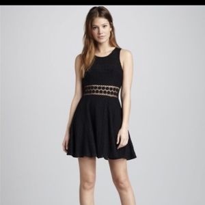 FREE PEOPLE Black Skater Lace Daisy Chain Dress